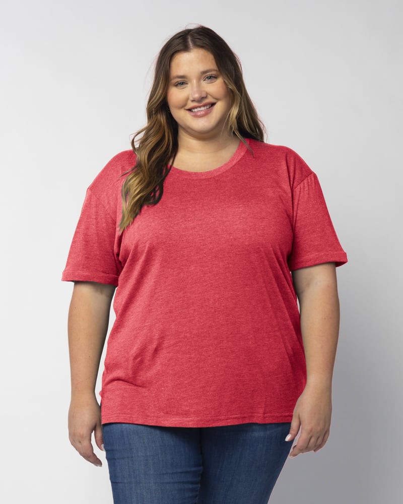 Front of a model wearing a size 3X Must Have Tee in Crimson by chicka-d. | dia_product_style_image_id:289492